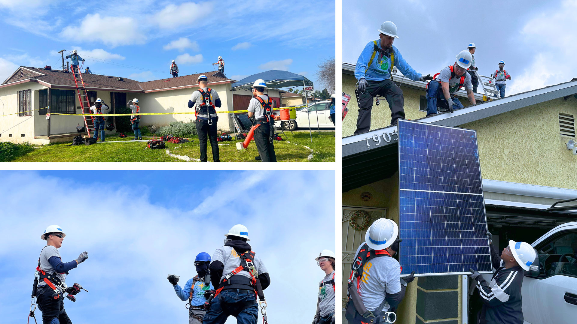 IBT trainees at a solar install